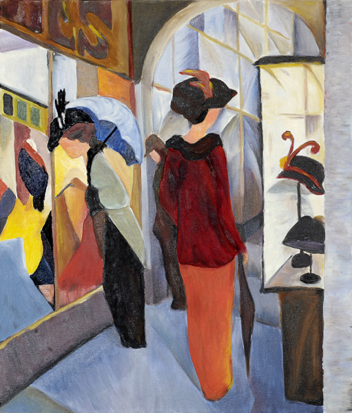 "Modegeschäft", August Macke